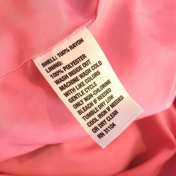 CROWN & Ivy Pink and lime Green Spring Summer Dress Knee Coral Length Sz 10 - Picture 7 of 8